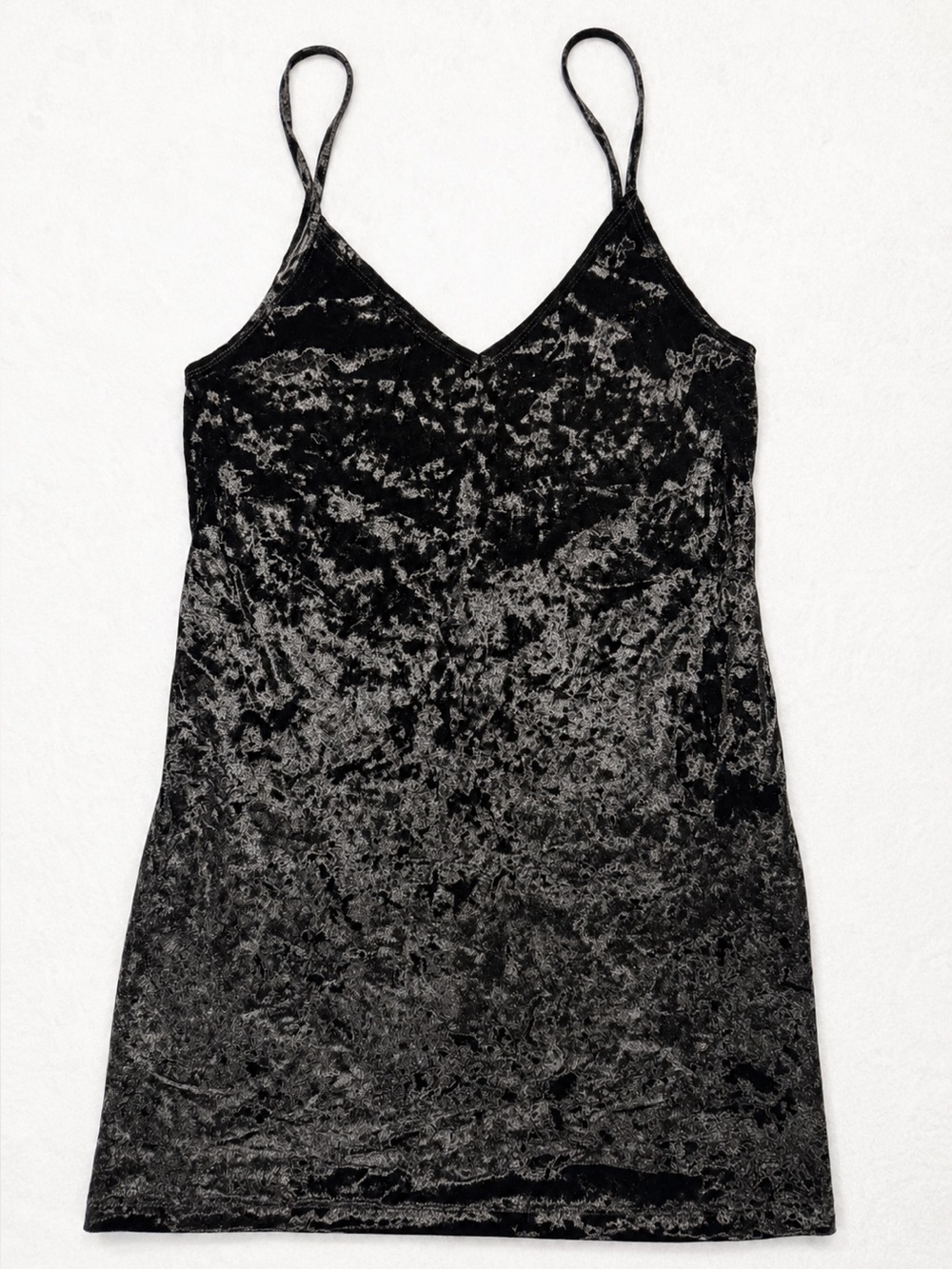 Abercrombie & Fitch Black Velvet Chemise Nightgown lingerie Dress Size S